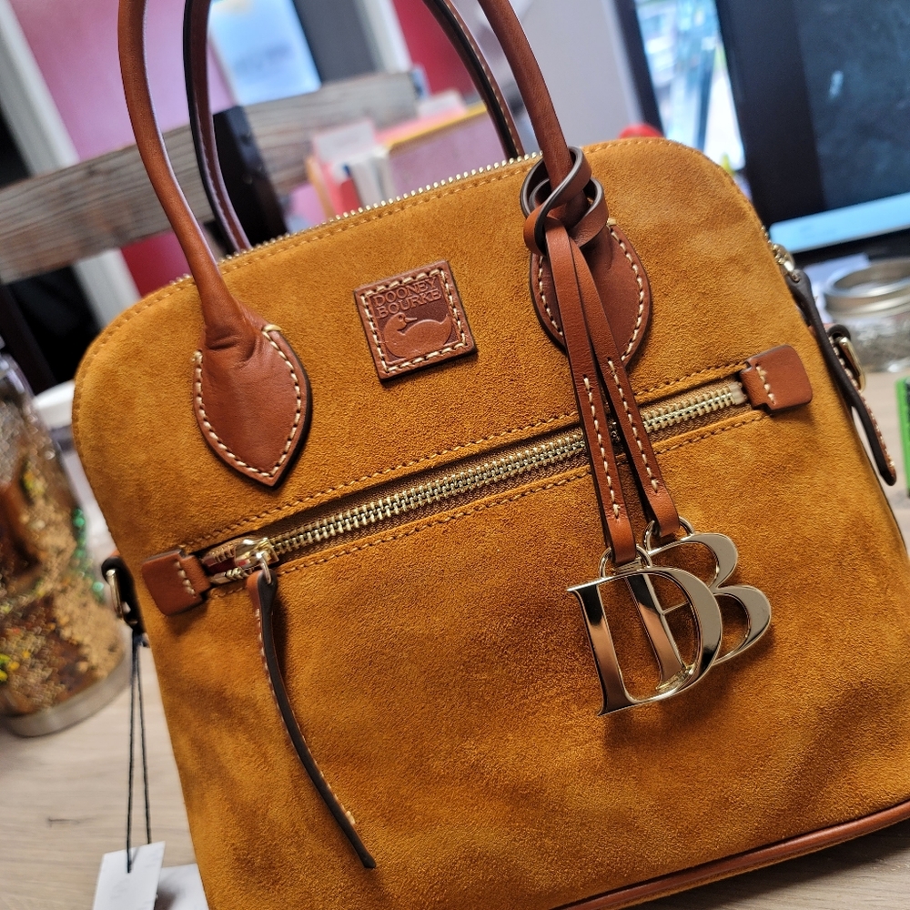 Dooney and Bourke Suede Domed Satchel